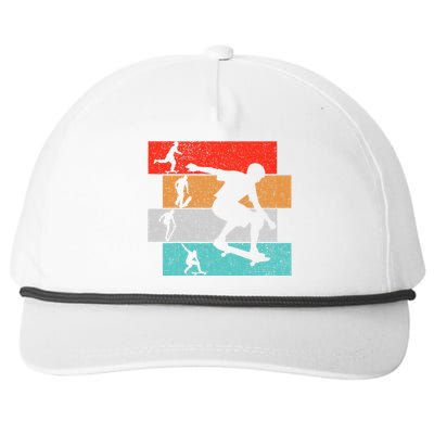 Skater Skateboarder Retro Skateboard Snapback Five-Panel Rope Hat