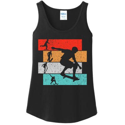 Skater Skateboarder Retro Skateboard Ladies Essential Tank