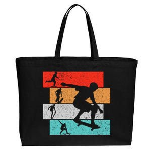 Skater Skateboarder Retro Skateboard Cotton Canvas Jumbo Tote