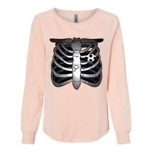 Skeleton Soccer Rib Cage Soccer Lover Halloween Costume Boy Womens California Wash Sweatshirt