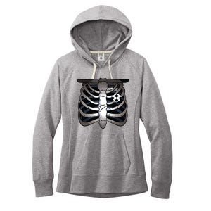 Skeleton Soccer Rib Cage Soccer Lover Halloween Costume Boy Women's Fleece Hoodie