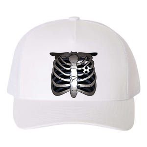 Skeleton Soccer Rib Cage Soccer Lover Halloween Costume Boy Yupoong Adult 5-Panel Trucker Hat