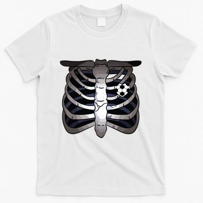 Skeleton Soccer Rib Cage Soccer Lover Halloween Costume Boy T-Shirt
