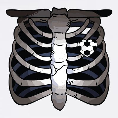Skeleton Soccer Rib Cage Soccer Lover Halloween Costume Boy T-Shirt