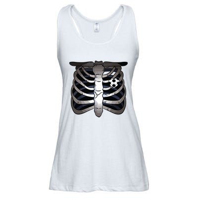 Skeleton Soccer Rib Cage Soccer Lover Halloween Costume Boy Ladies Essential Flowy Tank