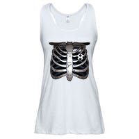 Skeleton Soccer Rib Cage Soccer Lover Halloween Costume Boy Ladies Essential Flowy Tank