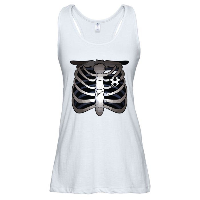 Skeleton Soccer Rib Cage Soccer Lover Halloween Costume Boy Ladies Essential Flowy Tank