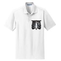 Skeleton Soccer Rib Cage Soccer Lover Halloween Costume Boy Dry Zone Grid Polo