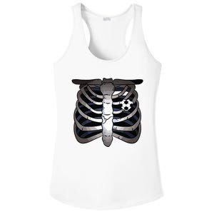 Skeleton Soccer Rib Cage Soccer Lover Halloween Costume Boy Ladies PosiCharge Competitor Racerback Tank