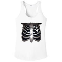 Skeleton Soccer Rib Cage Soccer Lover Halloween Costume Boy Ladies PosiCharge Competitor Racerback Tank