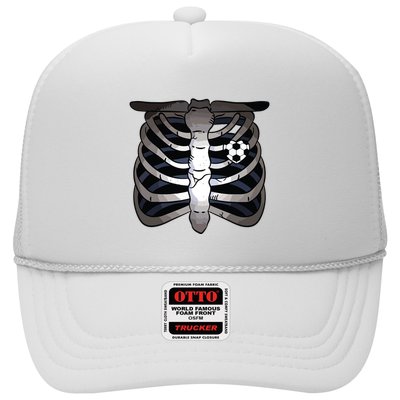 Skeleton Soccer Rib Cage Soccer Lover Halloween Costume Boy Trucker Hat