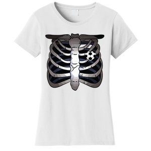 Skeleton Soccer Rib Cage Soccer Lover Halloween Costume Boy Women's T-Shirt