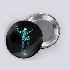 Skater Skateboarder Retro Skateboard Button