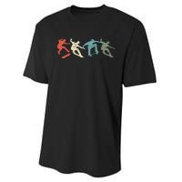 Skateboard Skateboarding Retro Gift For Skateboarders Performance Sprint T-Shirt