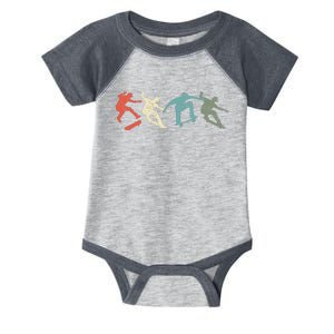 Skateboard Skateboarding Retro Gift For Skateboarders Infant Baby Jersey Bodysuit