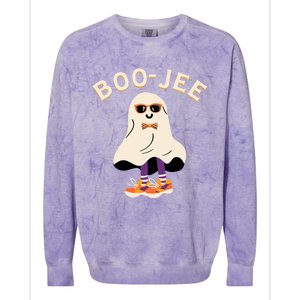 Spooky Season Retro Ghost Halloween Costume Boujee Boojee Meaningful Gift Colorblast Crewneck Sweatshirt