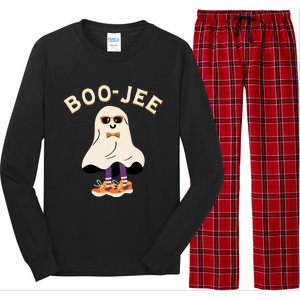 Spooky Season Retro Ghost Halloween Costume Boujee Boojee Meaningful Gift Long Sleeve Pajama Set