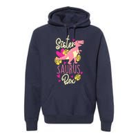 Sister Saurus Rex Dinosaur Premium Hoodie