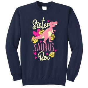 Sister Saurus Rex Dinosaur Tall Sweatshirt