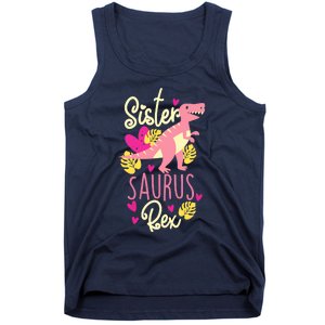 Sister Saurus Rex Dinosaur Tank Top