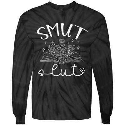 Smut Slutt Reading Smut Book Lover Bookworm Bookish Reader Tie-Dye Long Sleeve Shirt