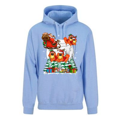 Santa Sleigh Reindeer Pekingeses Xmas Dogs Owner Lover Gift Unisex Surf Hoodie