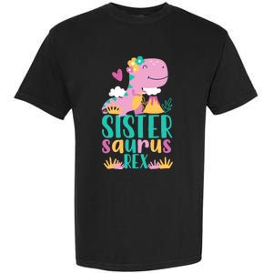 Sister Saurus Rex Dinosaur Dino Design Garment-Dyed Heavyweight T-Shirt