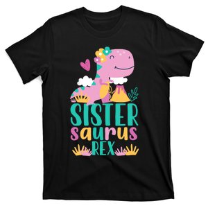 Sister Saurus Rex Dinosaur Dino Design T-Shirt