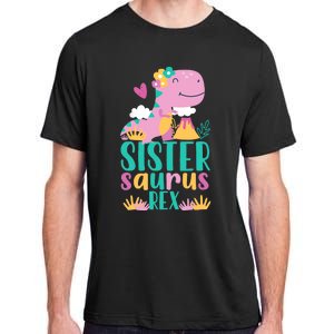 Sister Saurus Rex Dinosaur Dino Design Adult ChromaSoft Performance T-Shirt