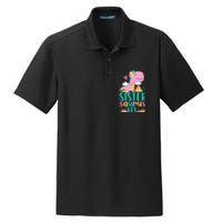 Sister Saurus Rex Dinosaur Dino Design Dry Zone Grid Polo