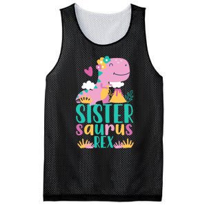 Sister Saurus Rex Dinosaur Dino Design Mesh Reversible Basketball Jersey Tank