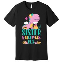 Sister Saurus Rex Dinosaur Dino Design Premium T-Shirt