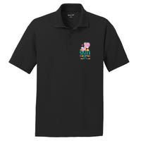 Sister Saurus Rex Dinosaur Dino Design PosiCharge RacerMesh Polo