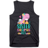 Sister Saurus Rex Dinosaur Dino Design Tank Top