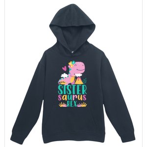 Sister Saurus Rex Dinosaur Dino Design Urban Pullover Hoodie