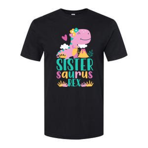 Sister Saurus Rex Dinosaur Dino Design Softstyle CVC T-Shirt