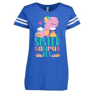 Sister Saurus Rex Dinosaur Dino Design Enza Ladies Jersey Football T-Shirt