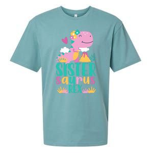 Sister Saurus Rex Dinosaur Dino Design Sueded Cloud Jersey T-Shirt