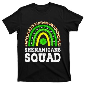 Shenanigans Squad Rainbow Leopard St Patricks Day  T-Shirt