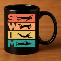 Swim Swimmers Retrol 11oz C Handle Ceramic Mug