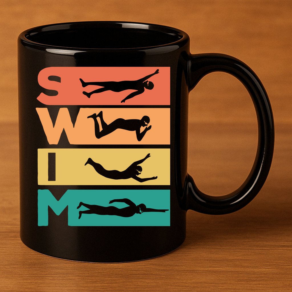 Swim Swimmers Retrol 11oz C Handle Ceramic Mug