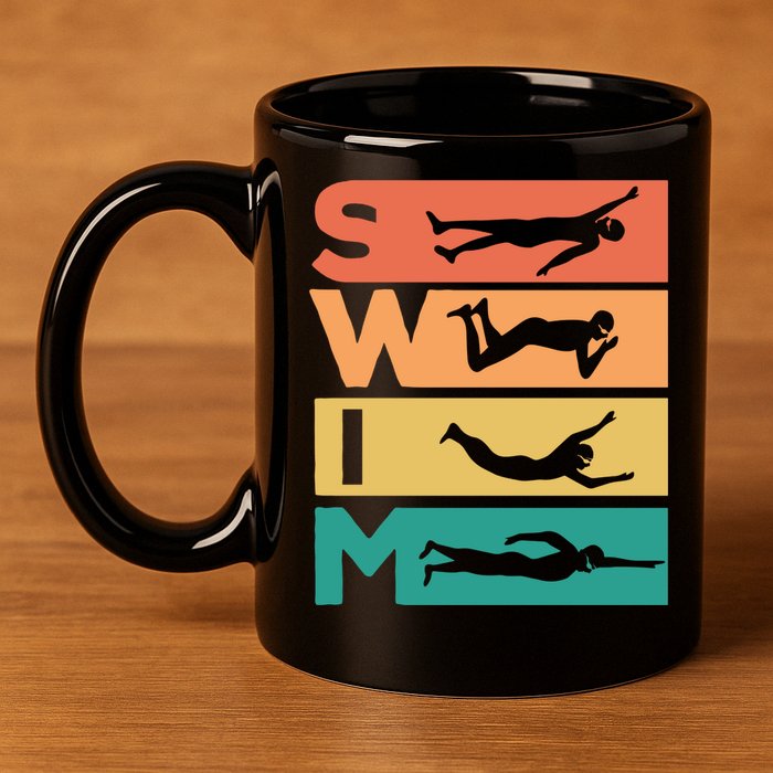 Swim Swimmers Retrol 11oz C Handle Ceramic Mug