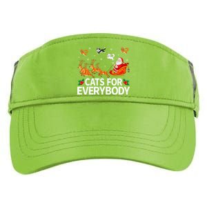 Santa Sleigh Reindeer Cats For Everybody Christmas Cool Gift Adult Drive Performance Visor