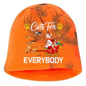 Santa Sleigh Reindeer Xmas Cats For Everybody Christmas Cute Gift Kati - Camo Knit Beanie