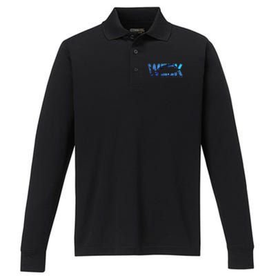 Shark Summer Retro Vintage Kings Of The Ocean Week 2024 Performance Long Sleeve Polo