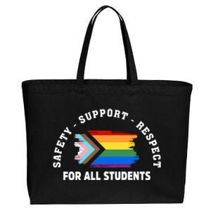 Safety Support Respect All Student LGBTQ Pride Support LGBT Human Rights Cotton Canvas Jumbo Tote