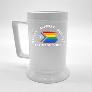 Safety Support Respect All Student LGBTQ Pride Support LGBT Human Rights Beer Stein