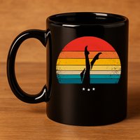 Synchronized Swimming Retro Gift 11oz C Handle Ceramic Mug