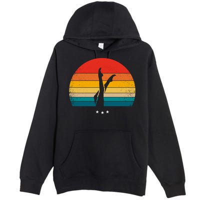 Synchronized Swimming Retro Gift Premium Pullover Hoodie