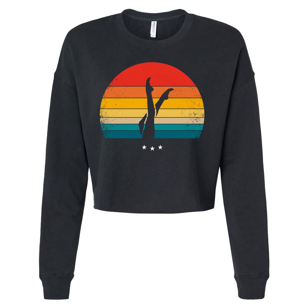 Synchronized Swimming Retro Gift Cropped Pullover Crew
